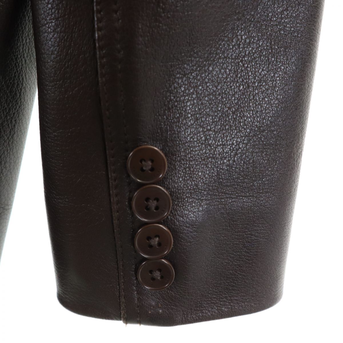 RALPH LAUREN Leather Blazer Brown Size JP 7