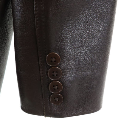 RALPH LAUREN Leather Blazer Brown Size JP 7