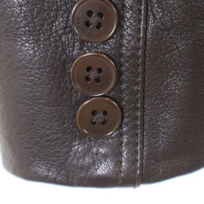RALPH LAUREN Leather Blazer Brown Size JP 7