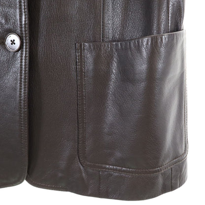 RALPH LAUREN Leather Blazer Brown Size JP 7