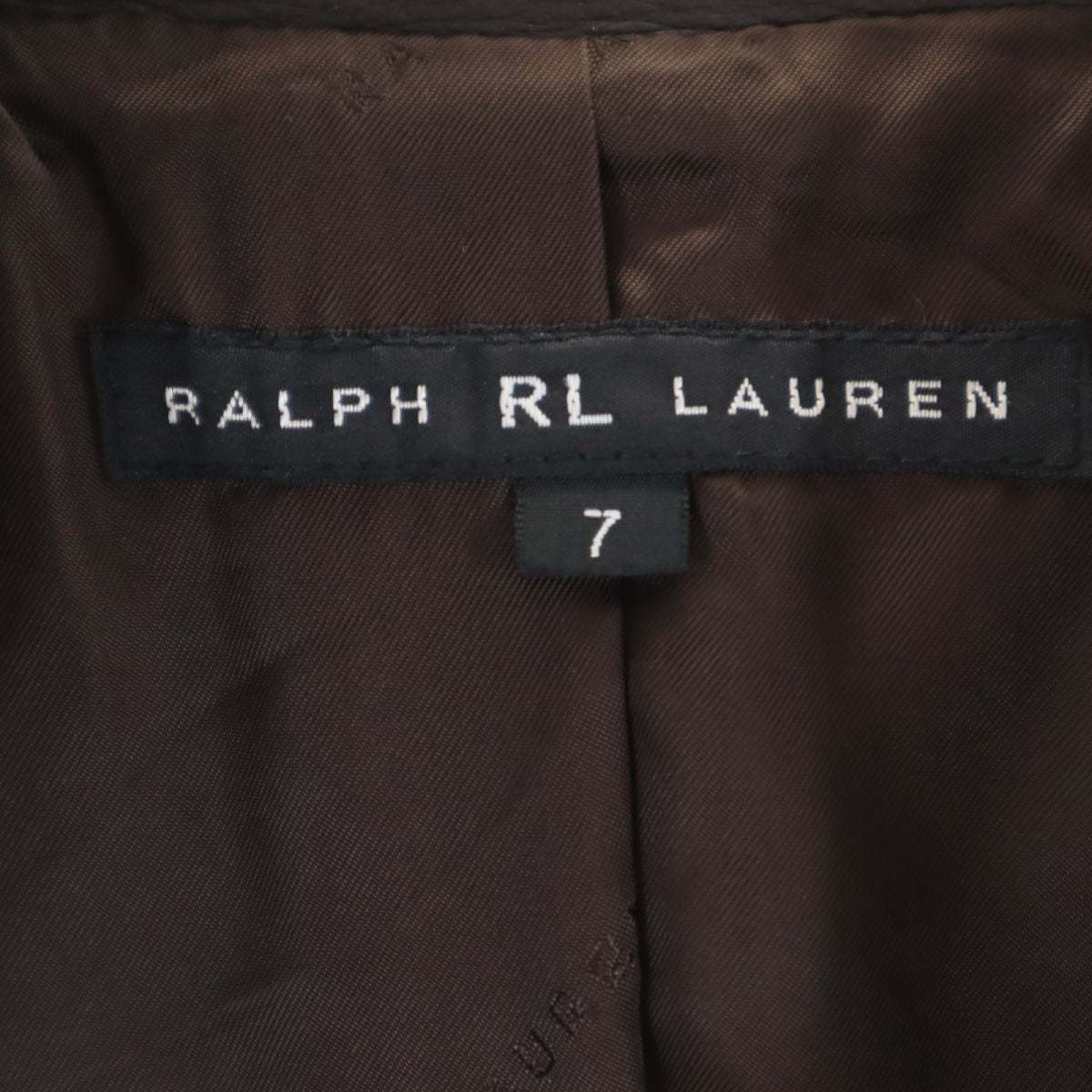 RALPH LAUREN Leather Blazer Brown Size JP 7
