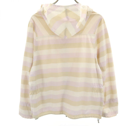 JIL SANDER Italian Silk Blend Striped Zip Hoodie Size 38