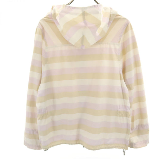 JIL SANDER Italian Silk Blend Striped Zip Hoodie Size 38