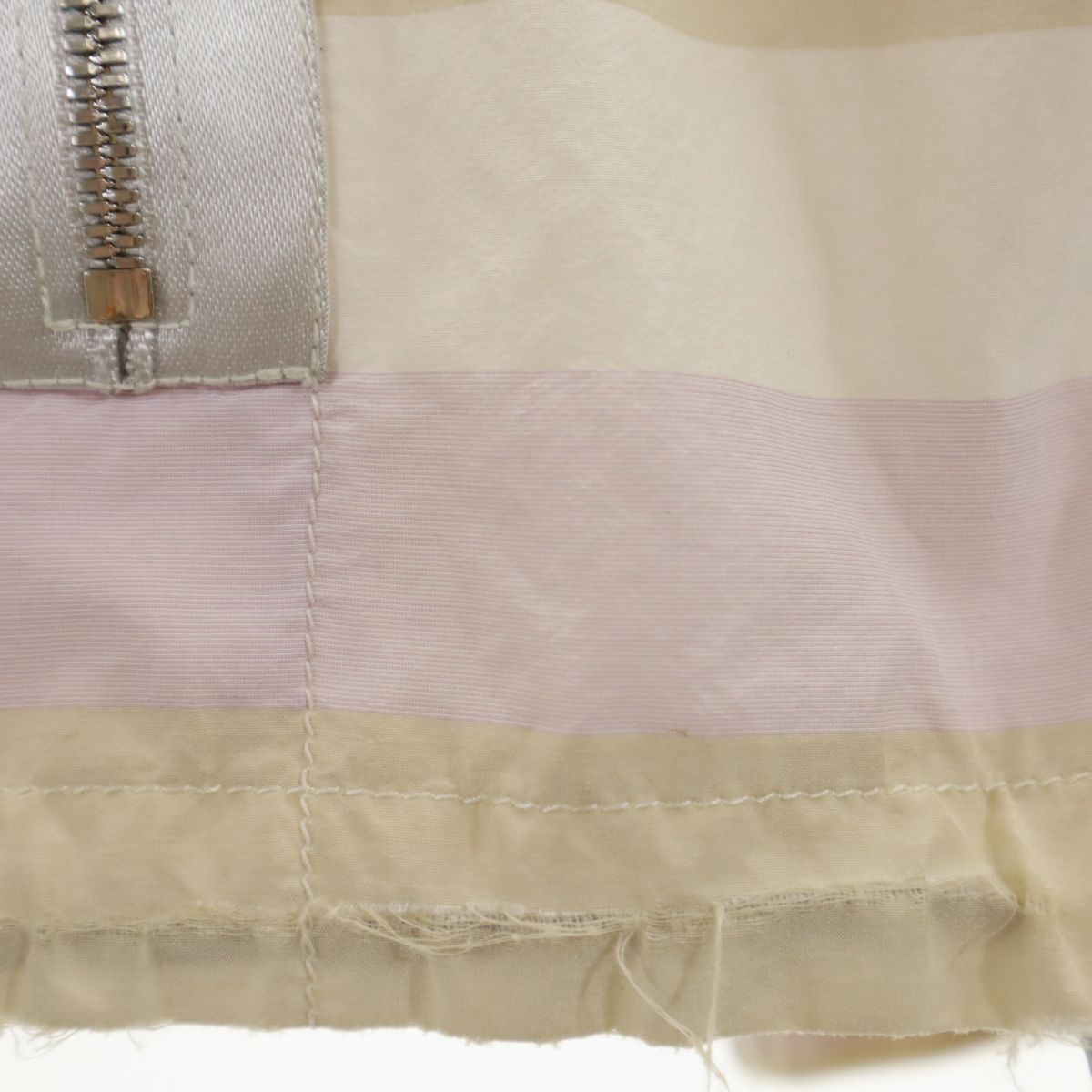 JIL SANDER Italian Silk Blend Striped Zip Hoodie Size 38