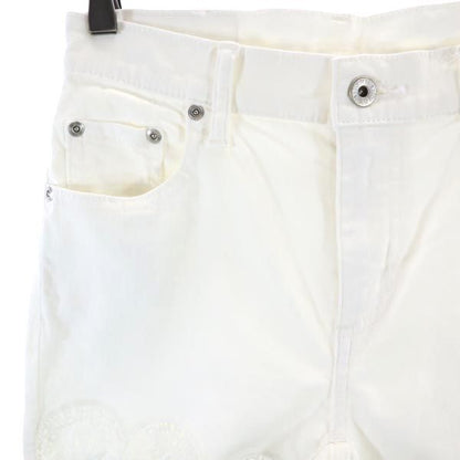 HYSTERIC GLAMOUR Skull Lace Skinny Jeans White Size W26