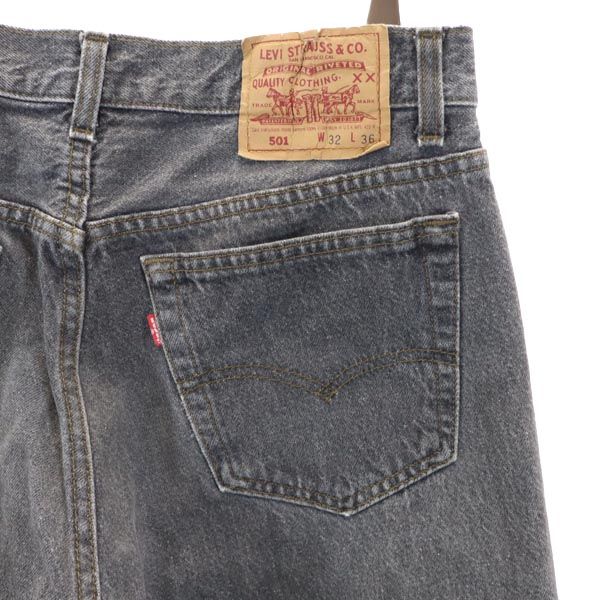 Levi's 90s USA 501 Button Fly Black Jeans Size W32