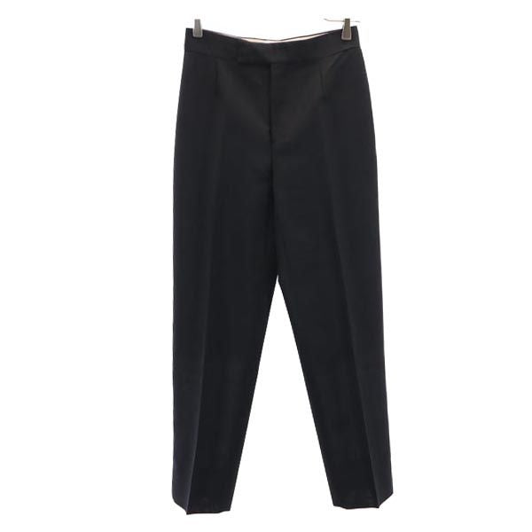 GUCCI Black Mohair Blend Creased Pants Size 40