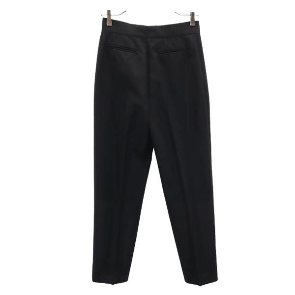 GUCCI Black Mohair Blend Creased Pants Size 40