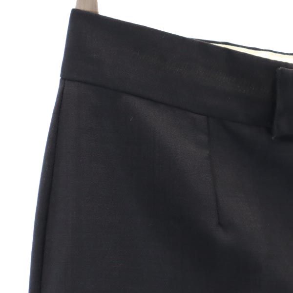 GUCCI Black Mohair Blend Creased Pants Size 40