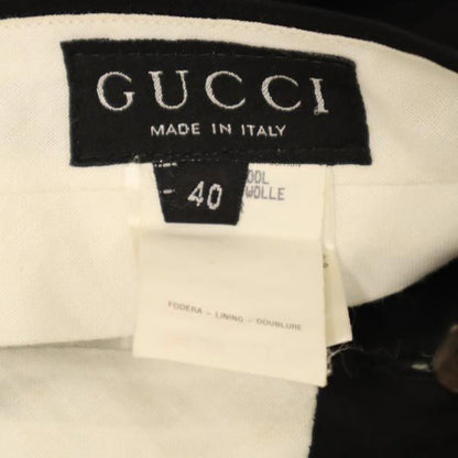 GUCCI Black Mohair Blend Creased Pants Size 40