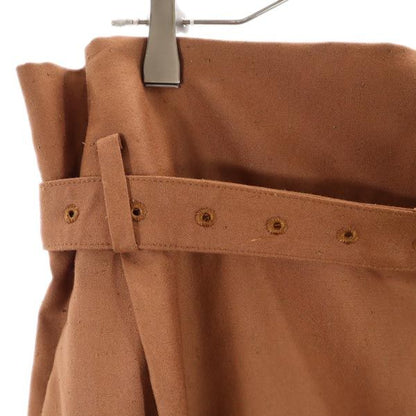 YLEVE Wide Tapered Pants with Belt Brown Size 1
