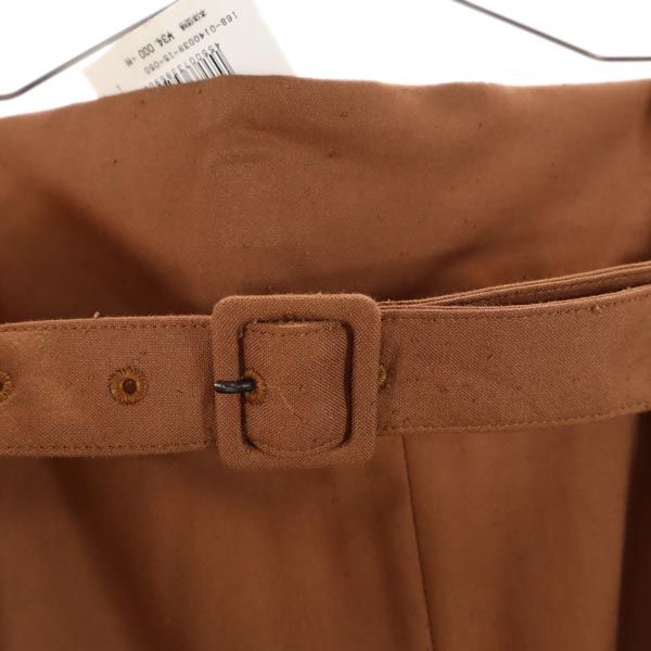YLEVE Wide Tapered Pants with Belt Brown Size 1