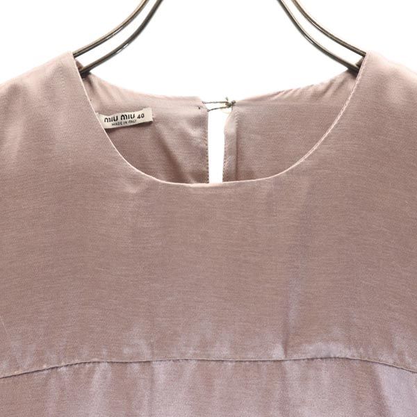 MIUMIU Italian Sleeveless Midi Dress Pink Size 40