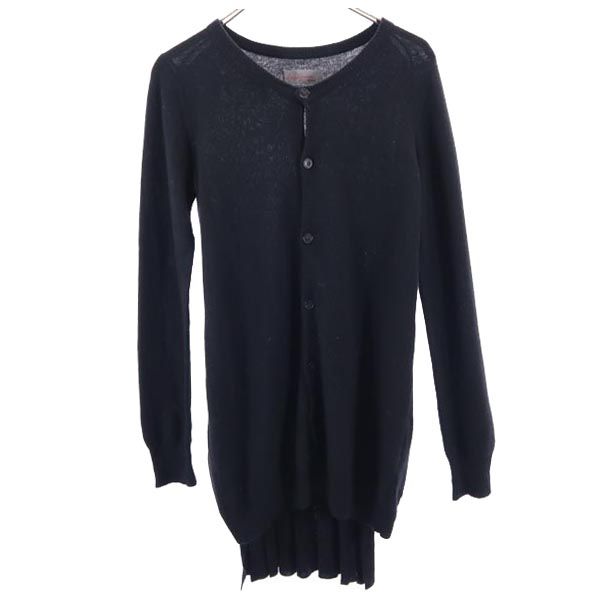 Yohji Yamamoto Black Cashmere Blend Long Cardigan Size 2