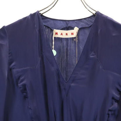 MARNI 3/4 Sleeve Midi Dress Blue Size 38