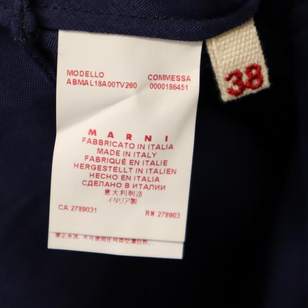 MARNI 3/4 Sleeve Midi Dress Blue Size 38