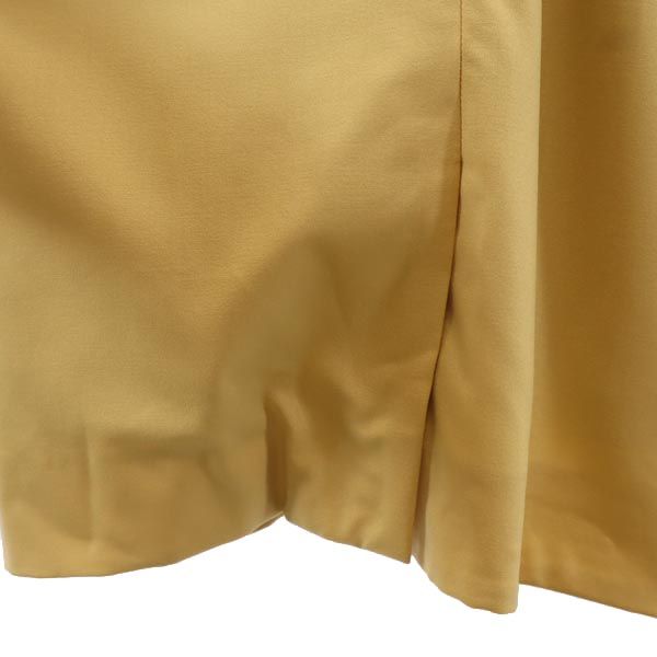 CELINE Yellow Long Sleeve Midi Dress Size 36
