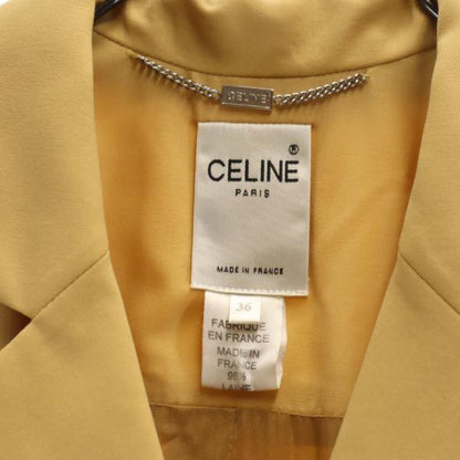 CELINE Yellow Long Sleeve Midi Dress Size 36