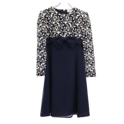 GIVENCHY Long Sleeve Navy Back Zip Midi Dress Size 10