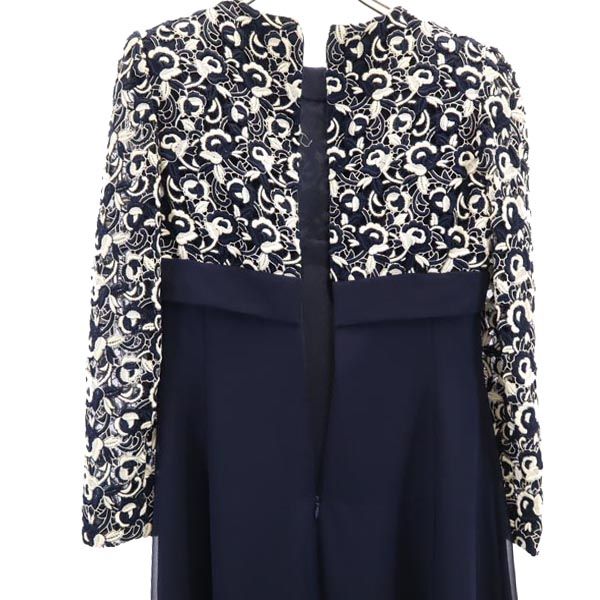 GIVENCHY Long Sleeve Navy Back Zip Midi Dress Size 10