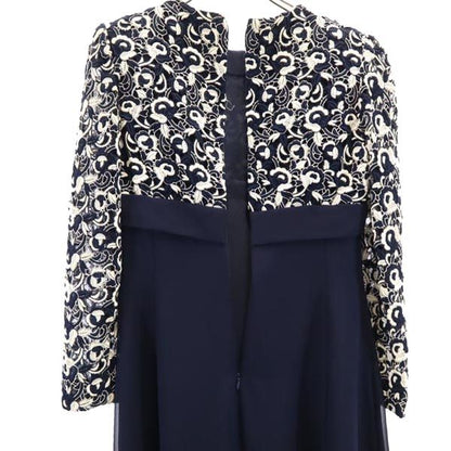 GIVENCHY Long Sleeve Navy Back Zip Midi Dress Size 10
