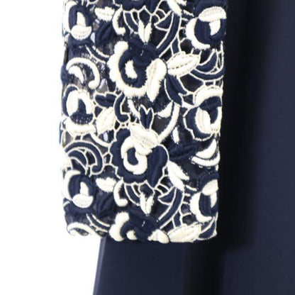 GIVENCHY Long Sleeve Navy Back Zip Midi Dress Size 10