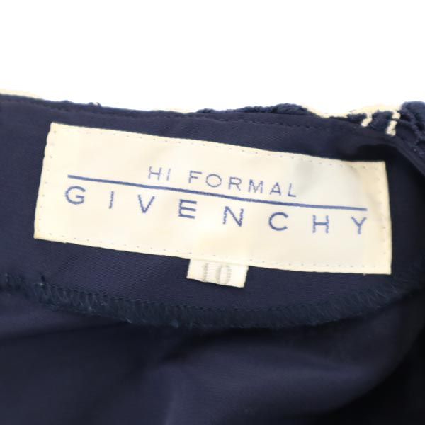 GIVENCHY Long Sleeve Navy Back Zip Midi Dress Size 10