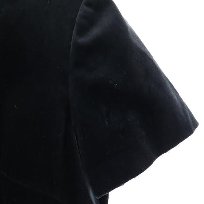 BALENCIAGA Black Velour-Style Short Sleeve Dress Size 40