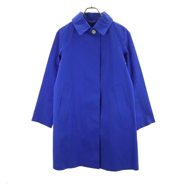 Mackintosh British Rubberized Balmacaan Coat Blue Size 32