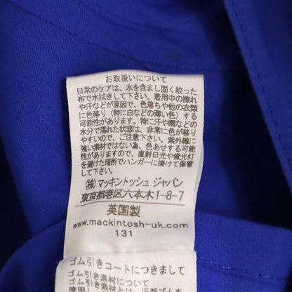Mackintosh British Rubberized Balmacaan Coat Blue Size 32