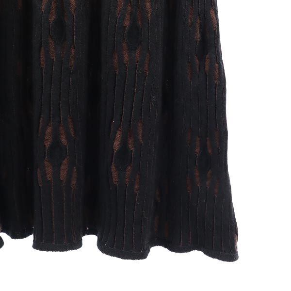 PUBLIC TOKYO Long Sleeve Wool Blend Dress Black Size FREE