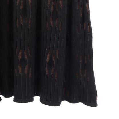 PUBLIC TOKYO Long Sleeve Wool Blend Dress Black Size FREE