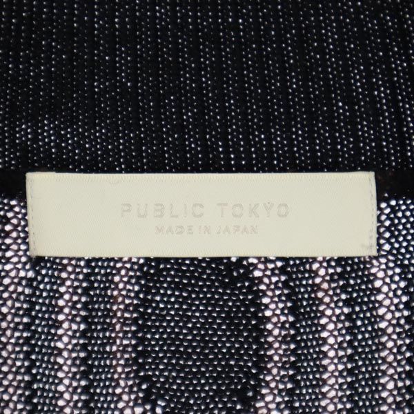 PUBLIC TOKYO Long Sleeve Wool Blend Dress Black Size FREE