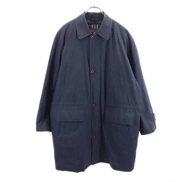 Burberrys 90s Japan Down Liner Balmacaan Coat Navy Size LA