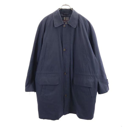 Burberrys 90s Japan Down Liner Balmacaan Coat Navy Size LA