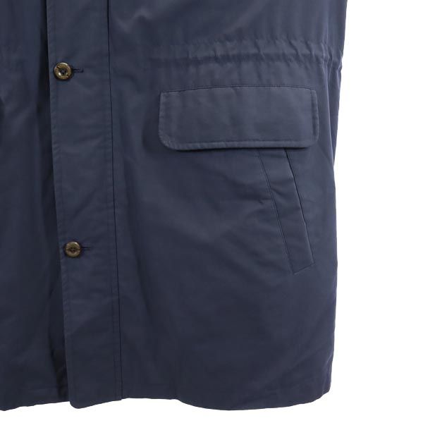 Burberrys 90s Japan Down Liner Balmacaan Coat Navy Size LA