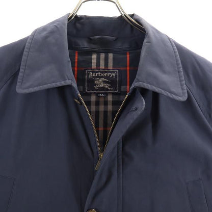 Burberrys 90s Japan Down Liner Balmacaan Coat Navy Size LA