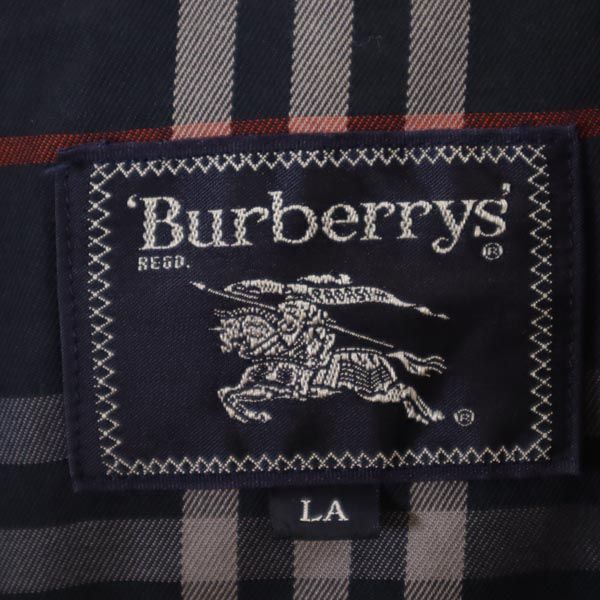 Burberrys 90s Japan Down Liner Balmacaan Coat Navy Size LA