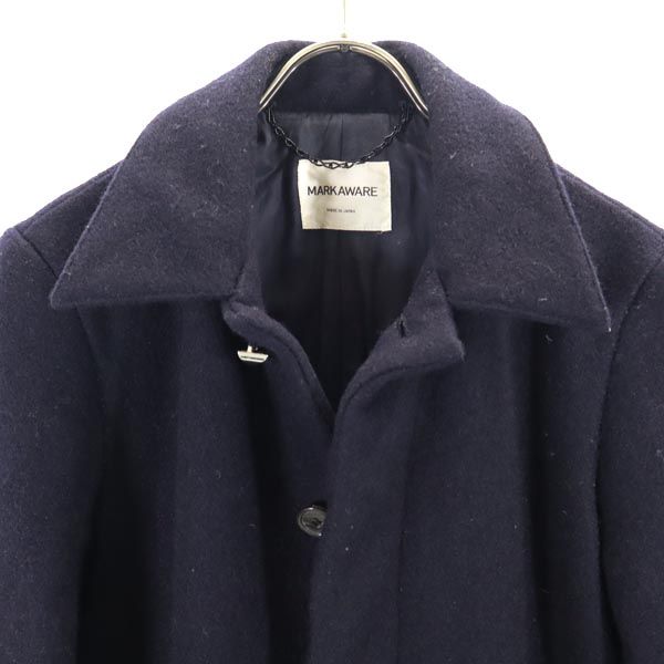 Markaware Japanese Balmacaan Coat Navy Size 2