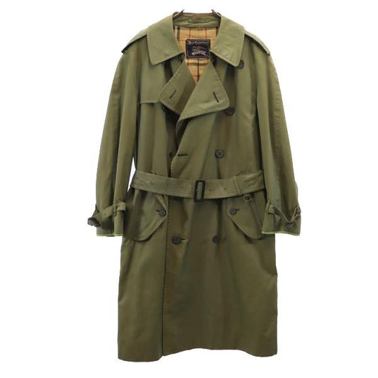 Burberrys 80s 90s Vintage Khaki Trench Coat Size L