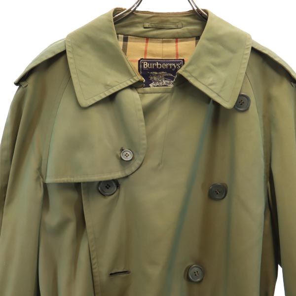 Burberrys 80s 90s Vintage Khaki Trench Coat Size L