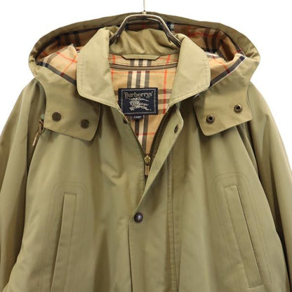 Burberrys 90s Vintage Lined Beige Balmacaan Coat Size L