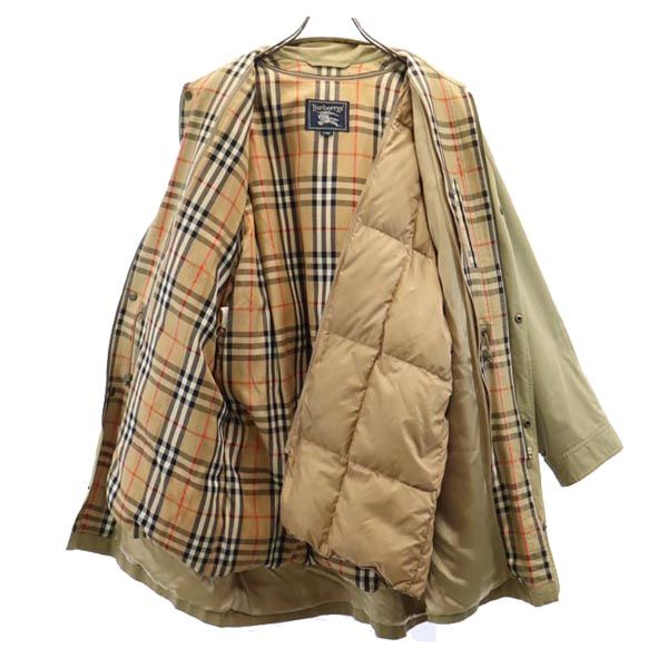 Burberrys 90s Vintage Lined Beige Balmacaan Coat Size L