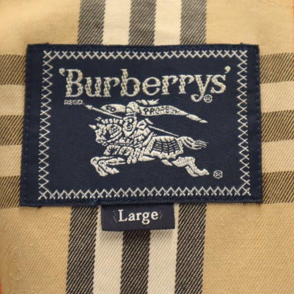 Burberrys 90s Vintage Lined Beige Balmacaan Coat Size L