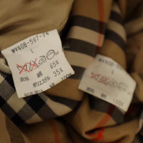 Burberrys 90s Vintage Lined Beige Balmacaan Coat Size L