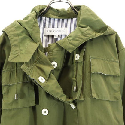 SEE BY CHLOE Mods Coat Khaki Size 4
