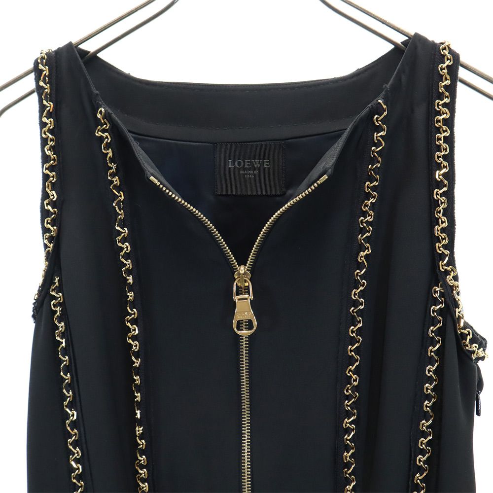 LOEWE Black Chain Midi Dress