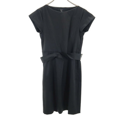 GUCCI Short Sleeve Midi Dress Black Size 36
