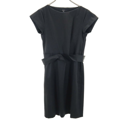 GUCCI Short Sleeve Midi Dress Black Size 36