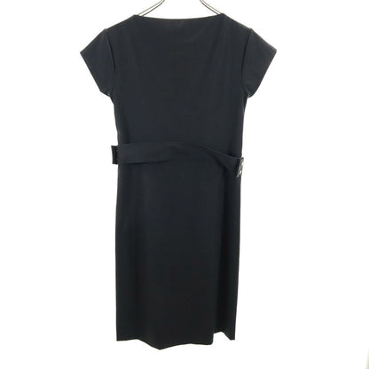 GUCCI Short Sleeve Midi Dress Black Size 36